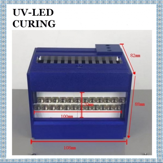 100 * 20mm 365nm UV LED-härdningssystem för UV-limhärdning