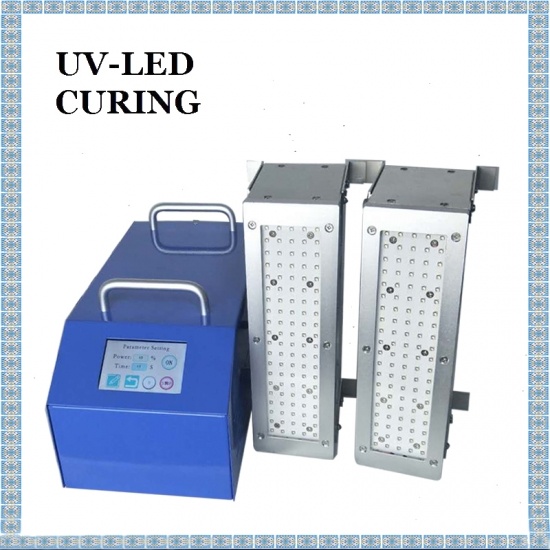 50 * 200 mm UV-LED-härdningsmaskin med dubbla positioner Specialiserad härdning av stereohögtalarutrustning