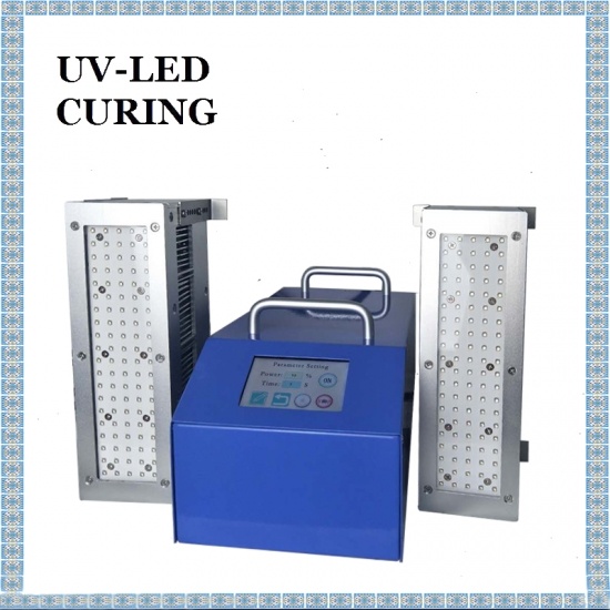 50 * 200 mm UV-LED-härdningsmaskin med dubbla positioner Specialiserad härdning av stereohögtalarutrustning