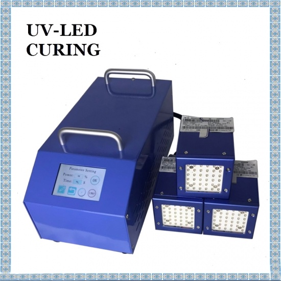  50x50mm UV-ledning 365 nm 385 nm 395 nm 405 nm UV-härdningslampa med fyra bestrålningshuvuden
