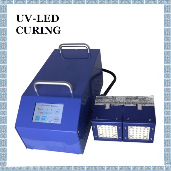  50x50mm UV-ledning 365 nm 385 nm 395 nm 405 nm UV-härdningslampa med fyra bestrålningshuvuden