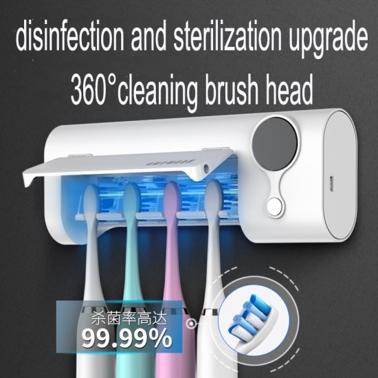UV-Desinficeringsapparat för Tandborste väggmonterad Adsorption Icke-Perforerade Tandborste UV-Desinfektion Box