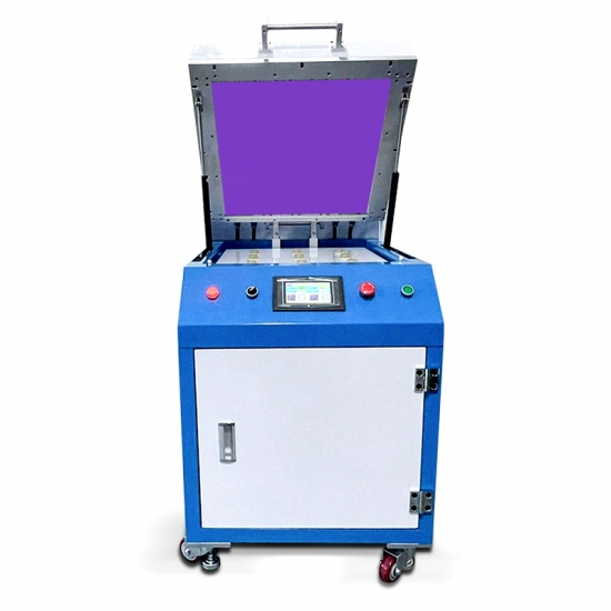clamshell 500*500 mm UV-tejp UV-härdningssystem som minskar blå filmviskositet
