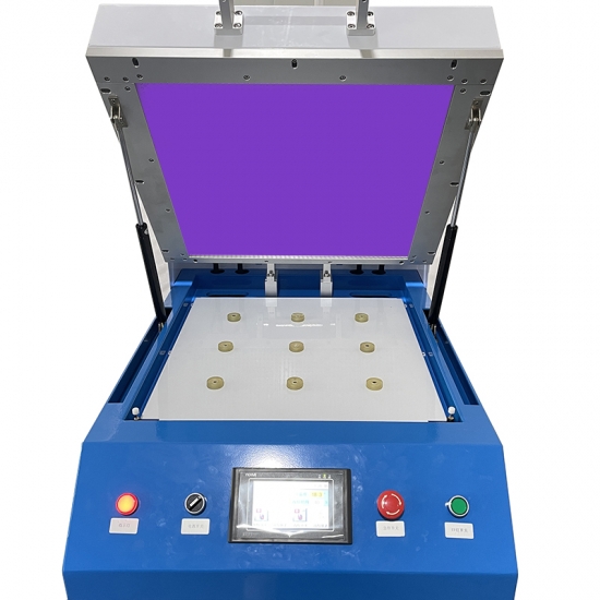 clamshell 500*500 mm UV-tejp UV-härdningssystem som minskar blå filmviskositet
