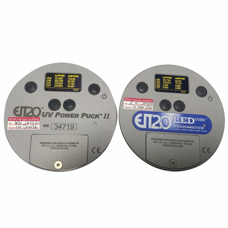 Jämförande datatestresultat för EIT Power Puck II och LED Cure 4 i USA
